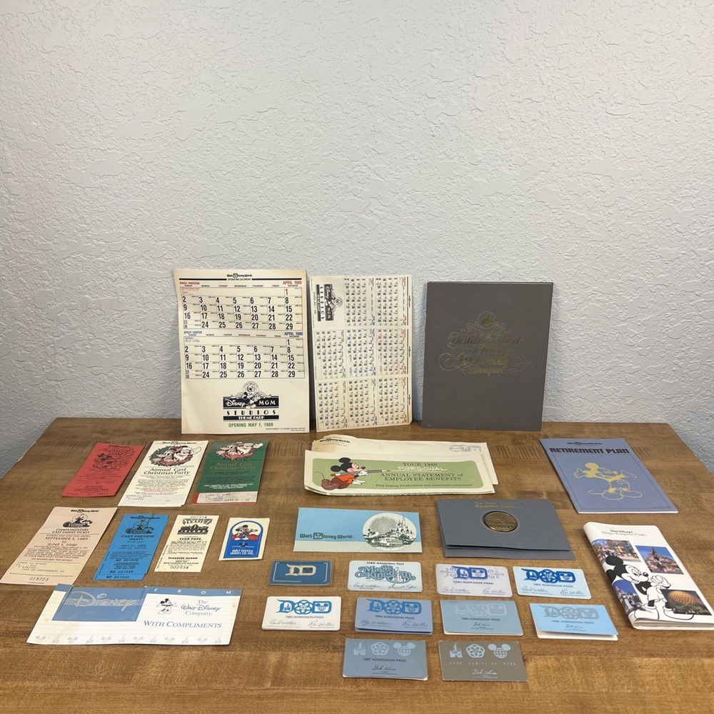 Vintage Disneyland/Disney World Employee Cast Member Admission Pass & More!